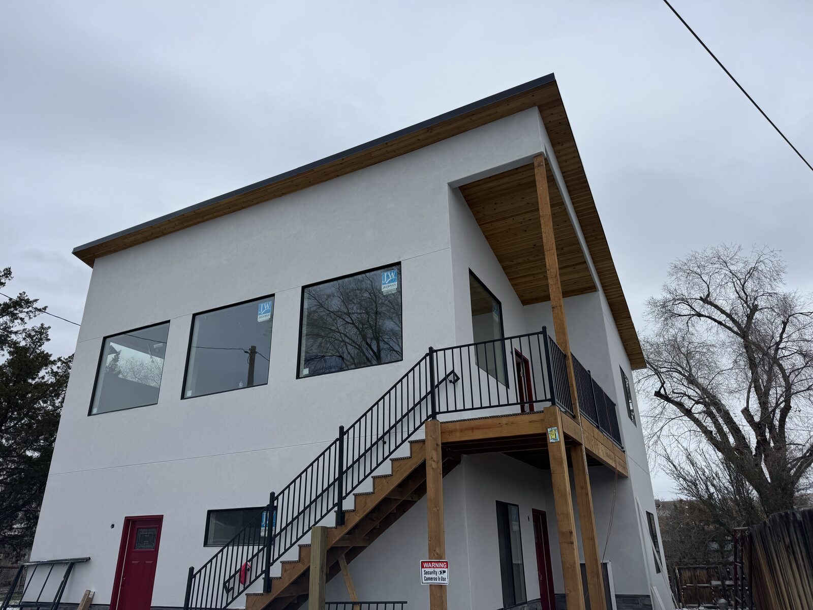 Two-story modern ADU, exterior